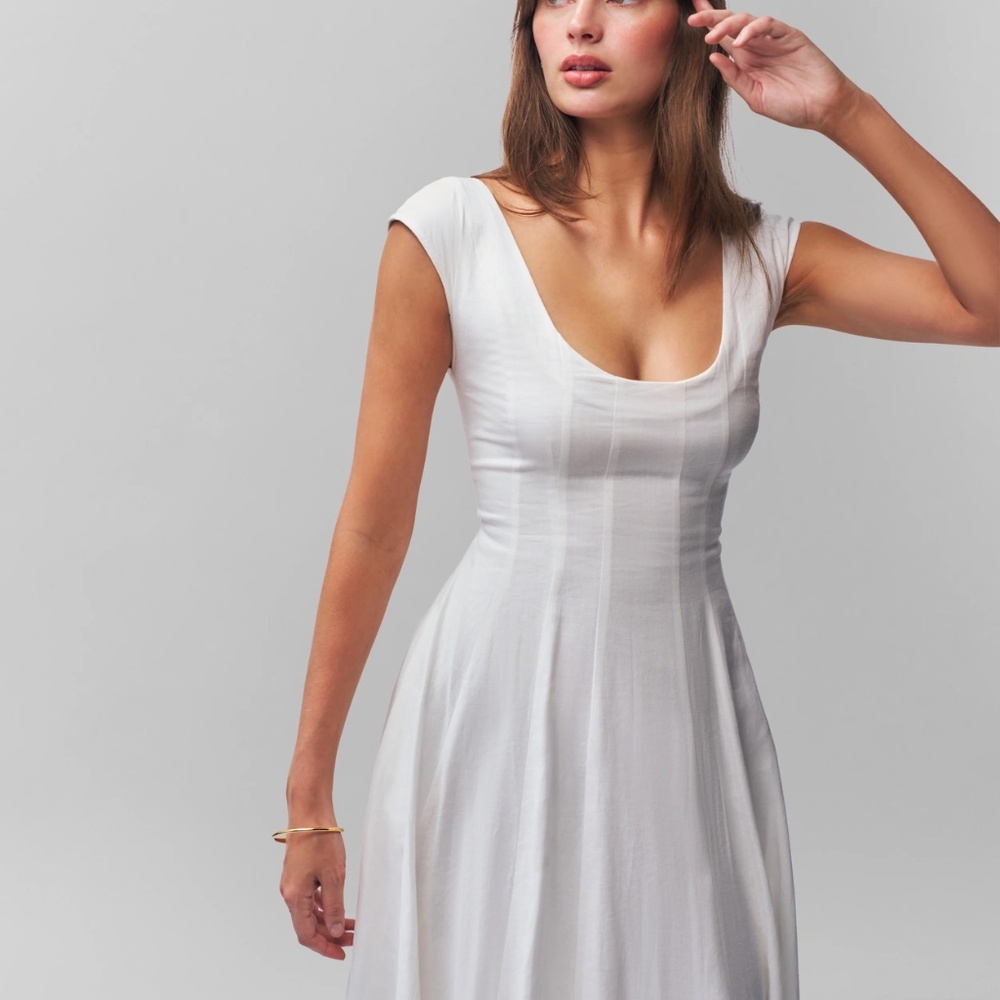 Danielle Guizio "Leila" Dress in White (NWT) - Picture 7 of 8